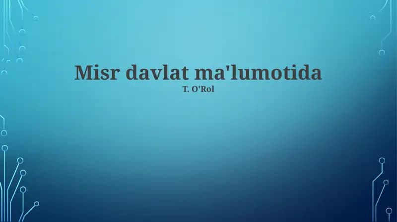 Misr Davlat Ma'lumoti