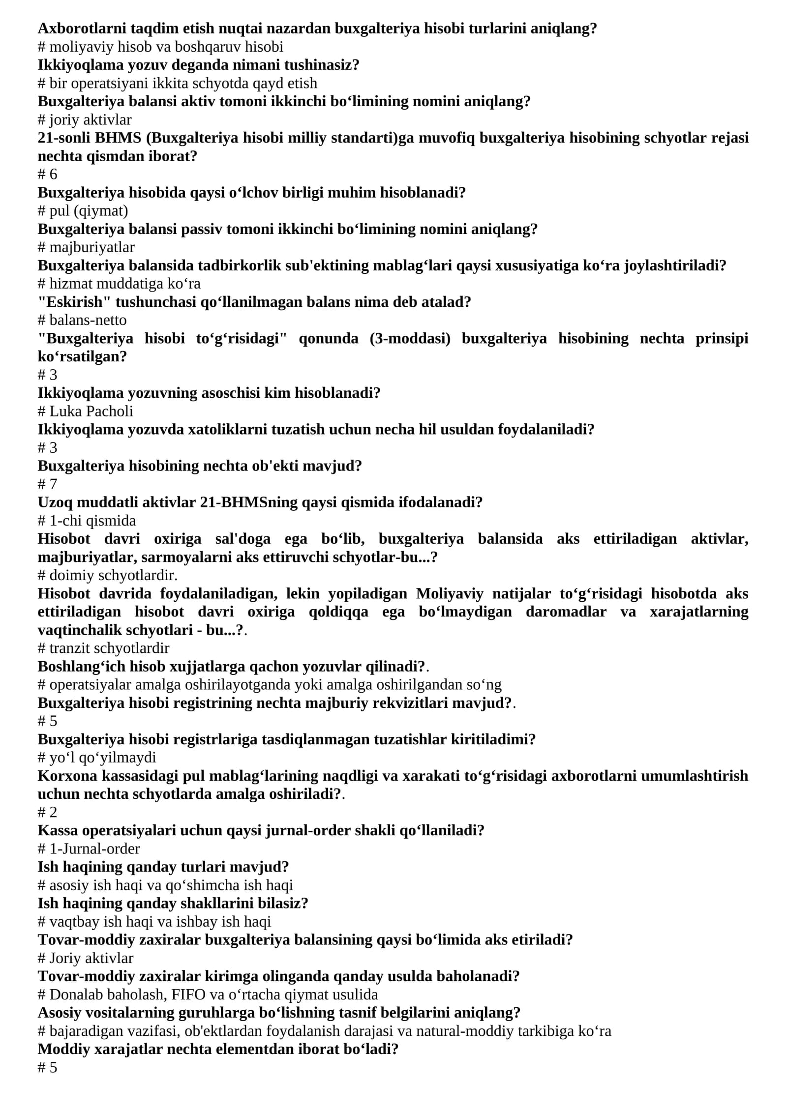 Moliyaviy hisob va boshqaruv hisobi
