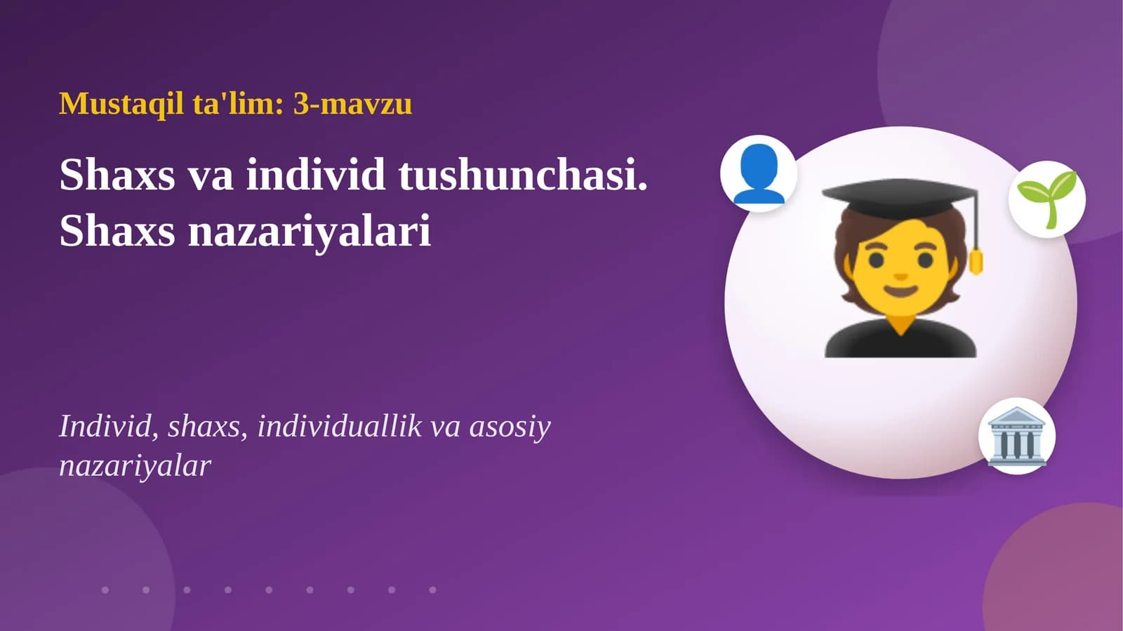 Mustaqil ta'lim: 3-mavzu