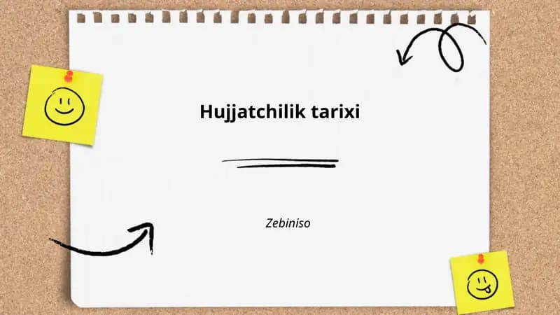 Hujjatchilik tarixi