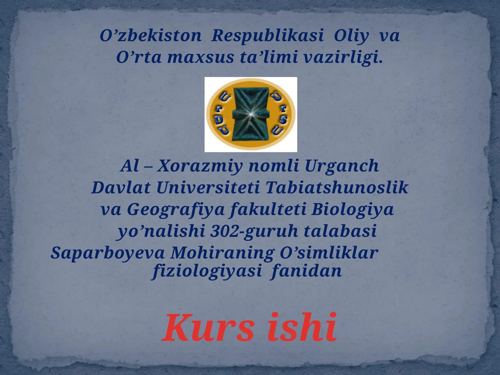 O’simliklarning qishgachidamliligi va qishgi-bahor gidaligidar ta’siri
