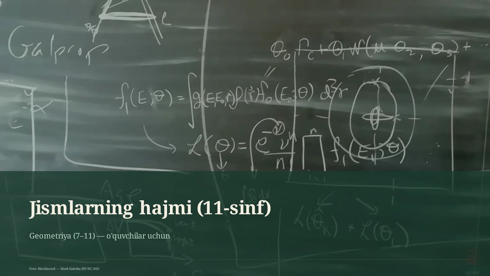 Jismlarning hajmi (11-sinf)