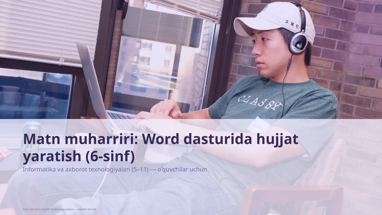 Word dasturida hujjat yaratish (6-sinf)