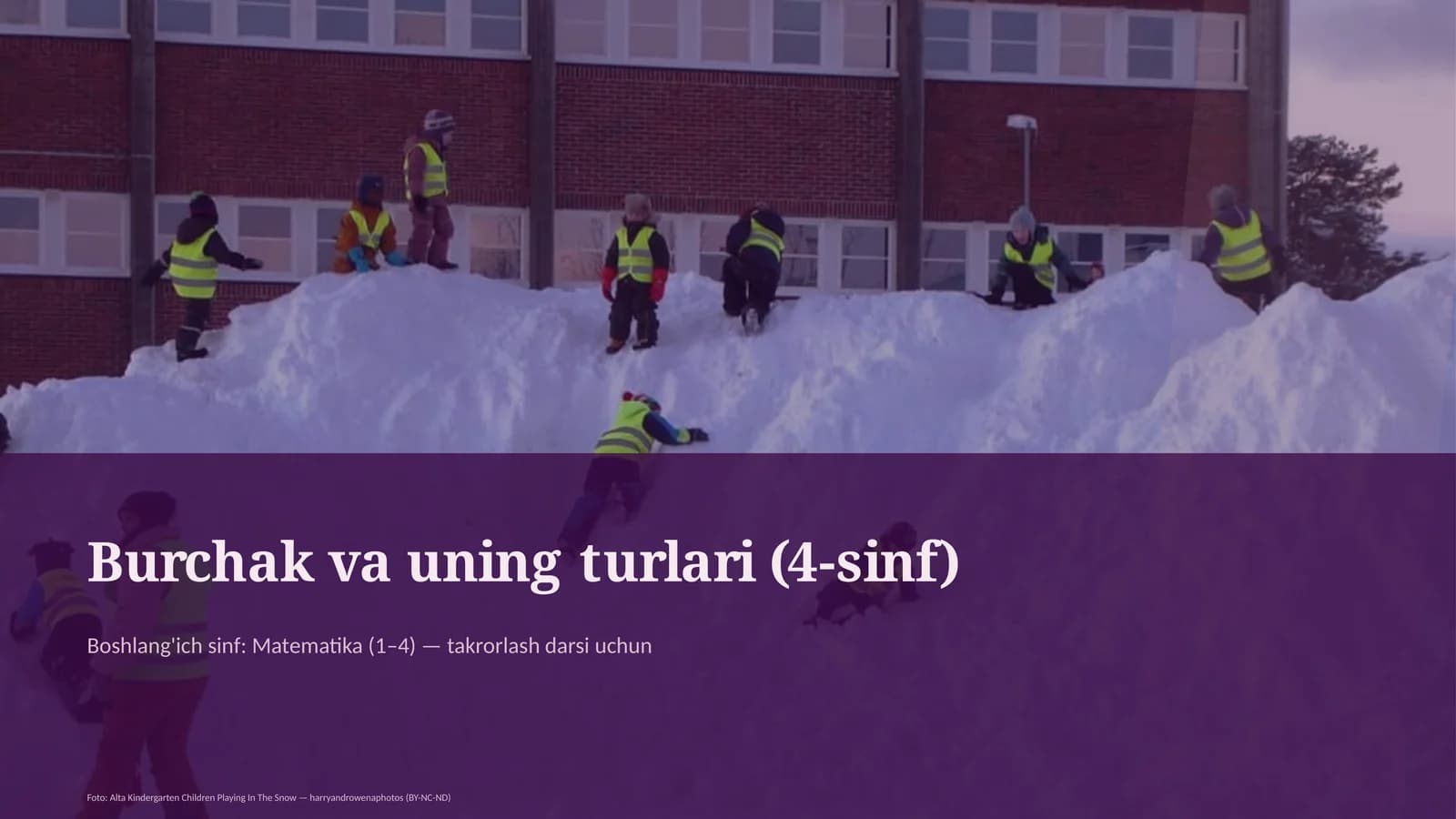 Burchak va uning turlari (4-sinf)