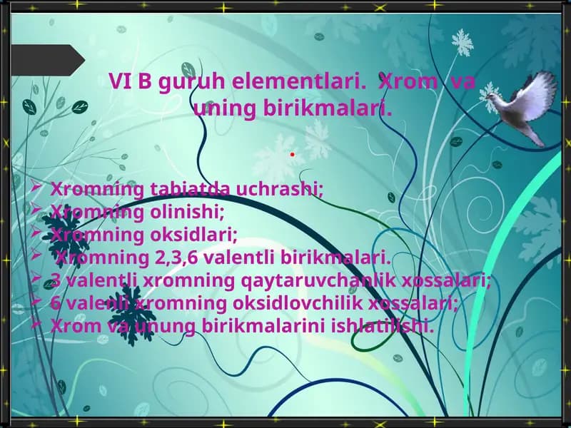 Xrom va uning birikmalari