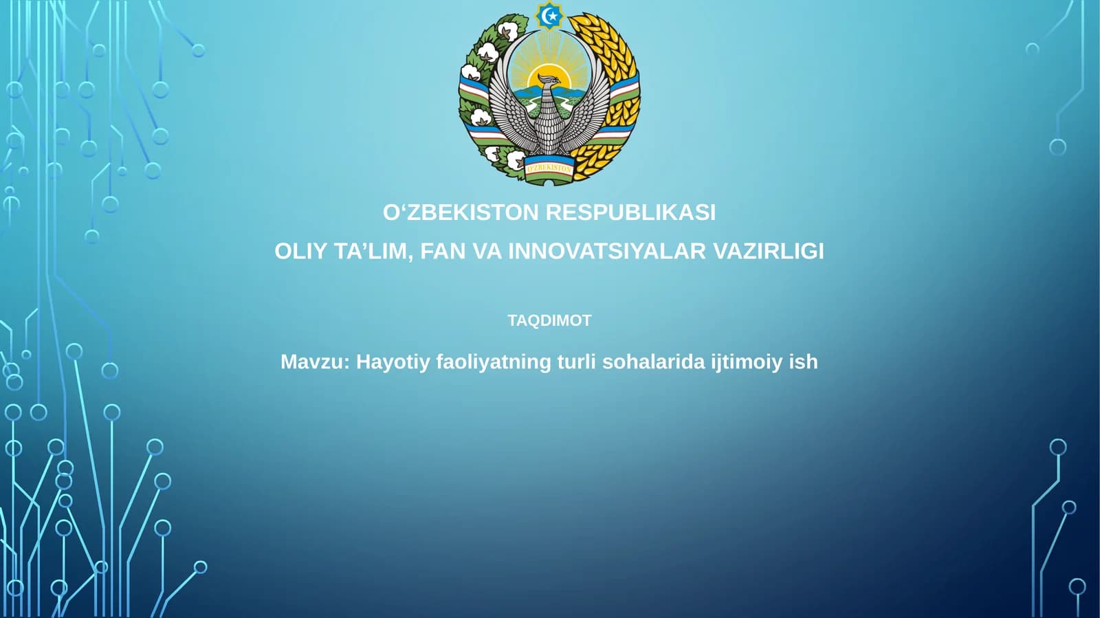 Ijtimoiy ishning turlari sohalari