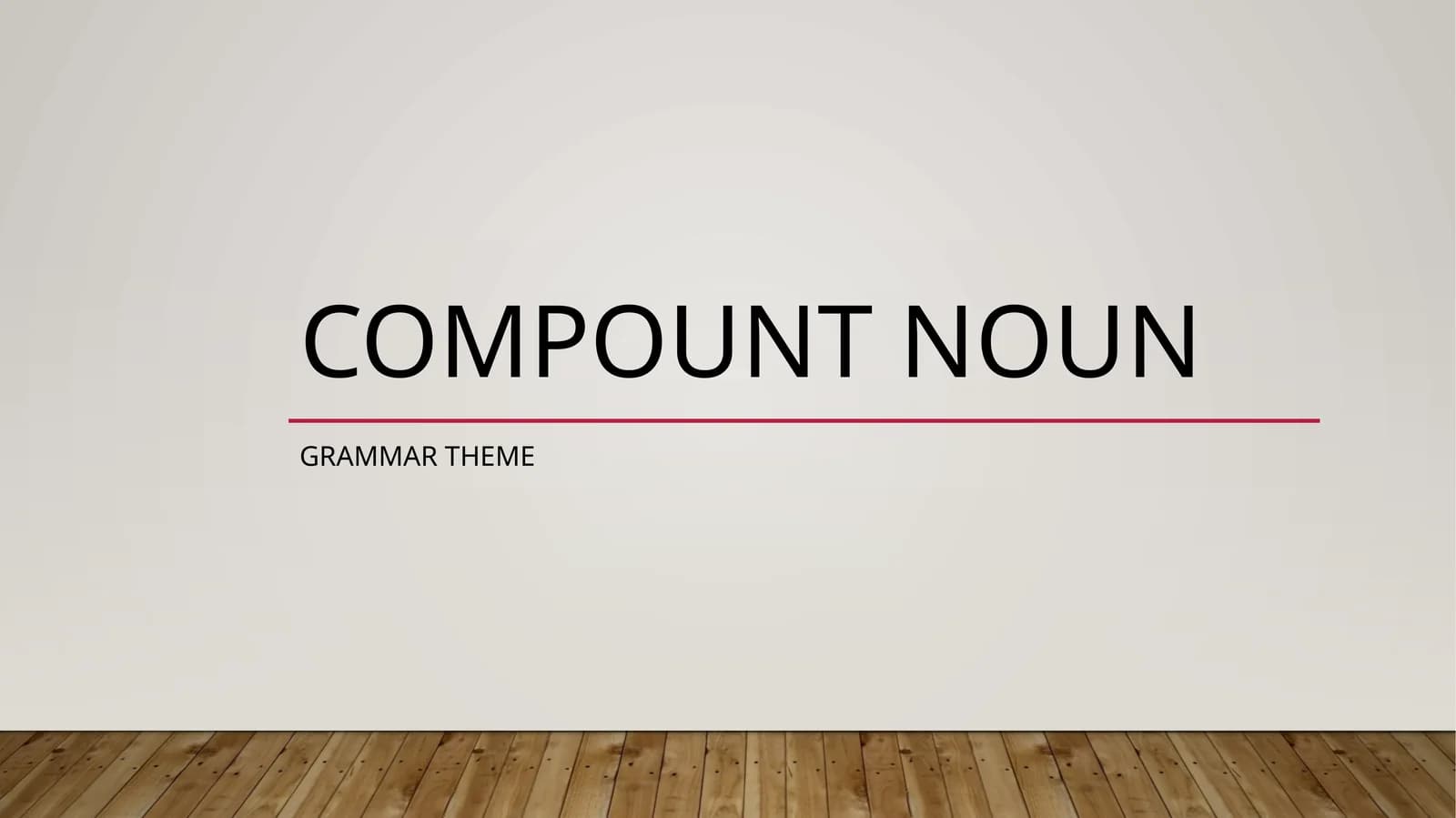 Compound noun