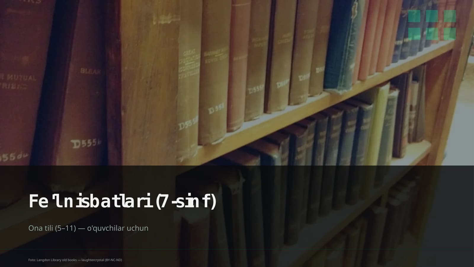 Fe'l nisbatlari (7-sinf)