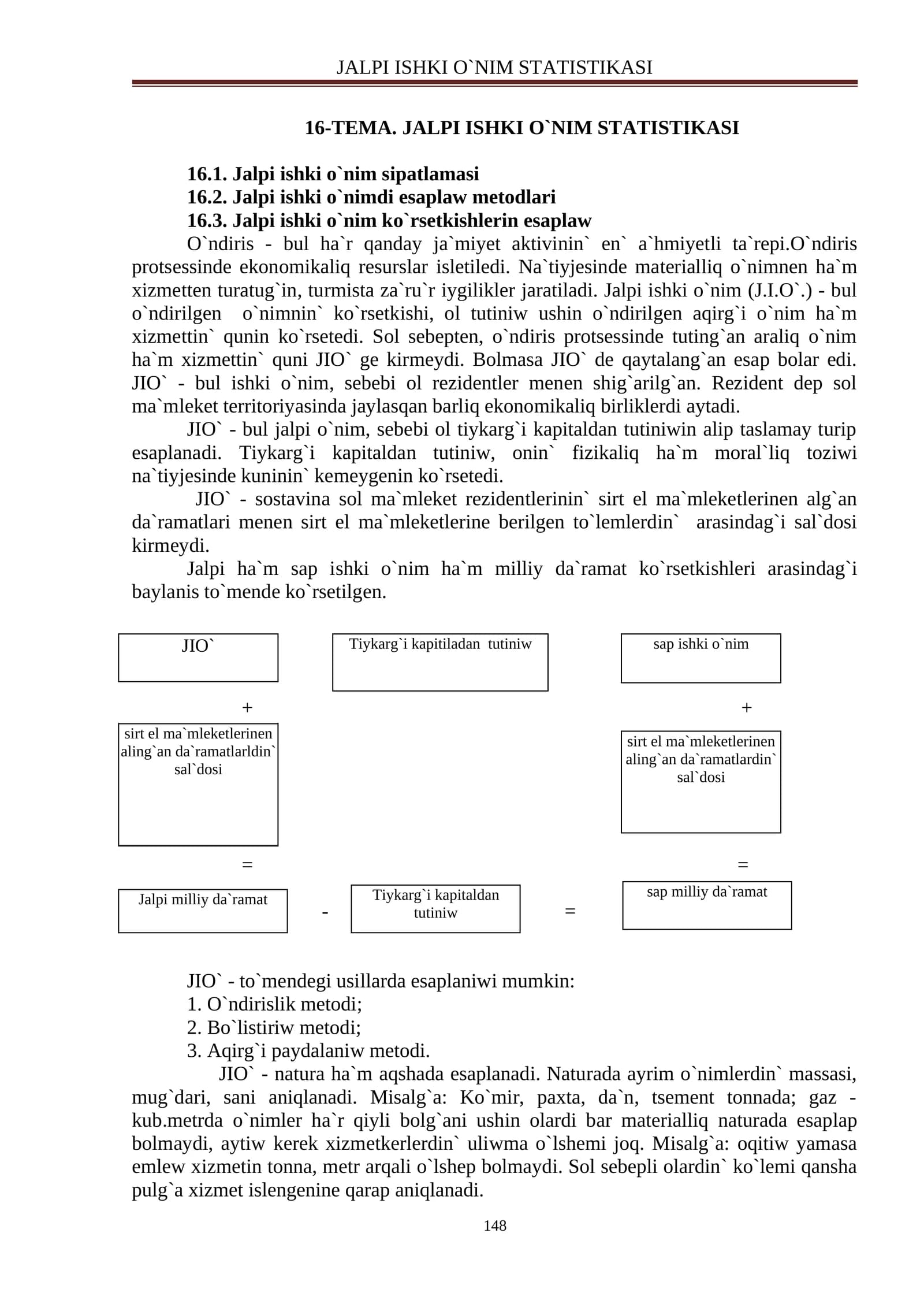 JALPI ISHKI O`NIM STATISTIKASI