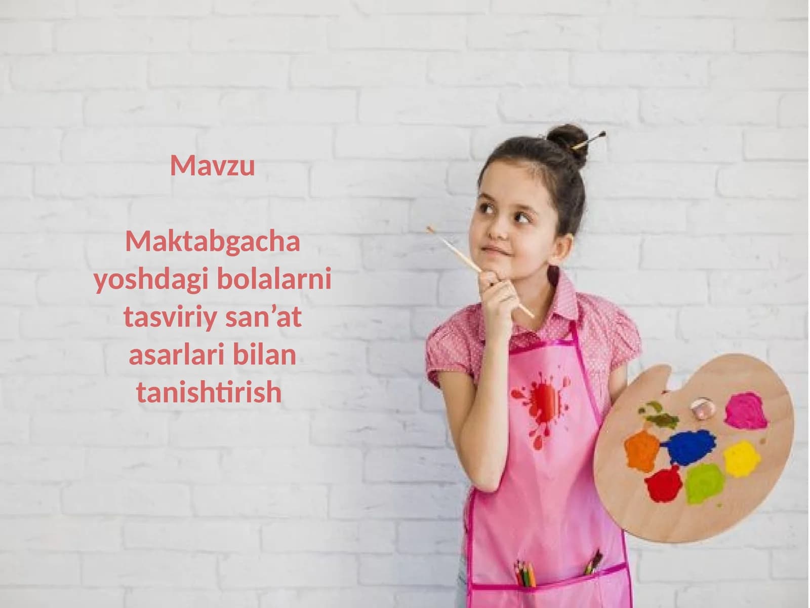 Maktabgacha yoshdagibolalarnitasviriysan’atasarlari bilantanishtirish