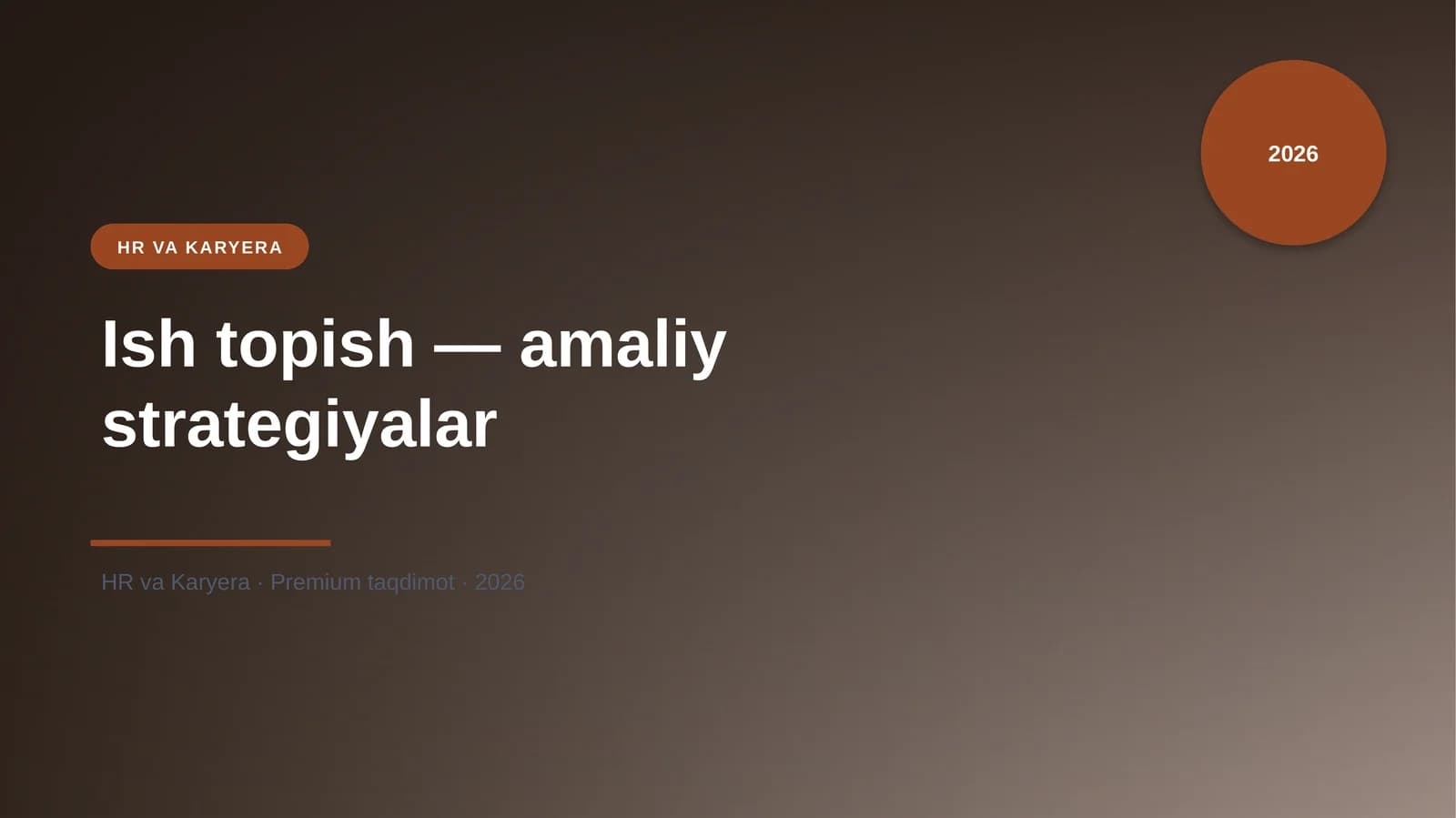 Ish topish — amaliy strategiyalar