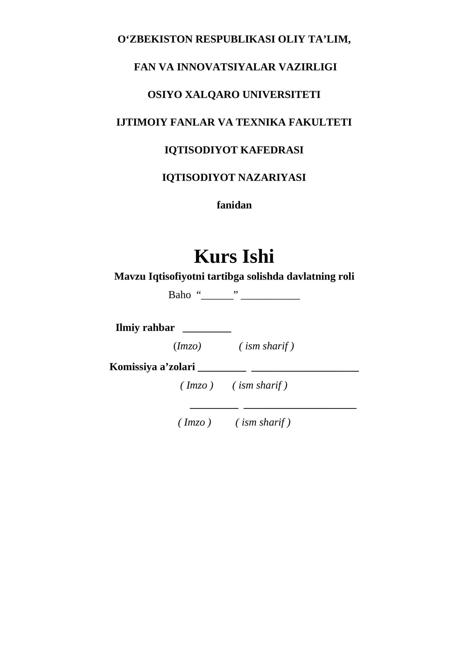Kurs Ishi