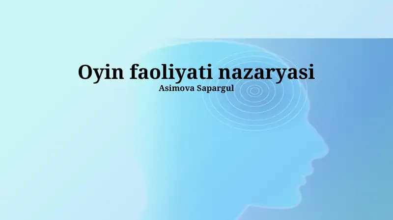 Faollik Nazariyasi va Amaliy Qo'llanilishi