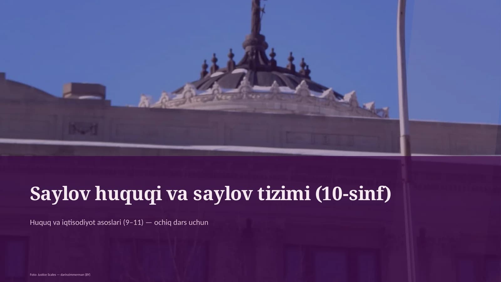 Saylov huquqi va saylov tizimi (10-sinf)