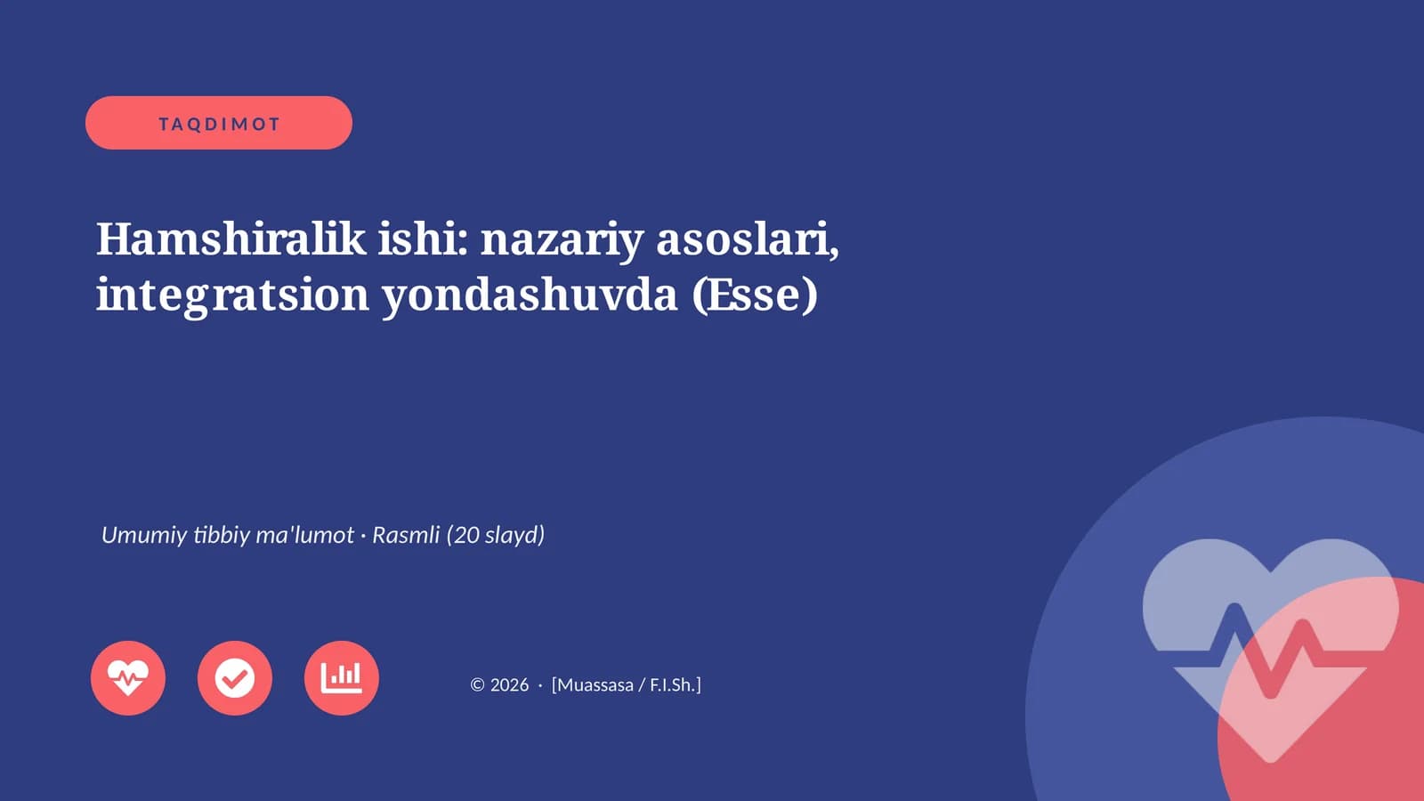Hamshiralik ishi: nazariy asoslari, integratsion yondashuvda (Esse)