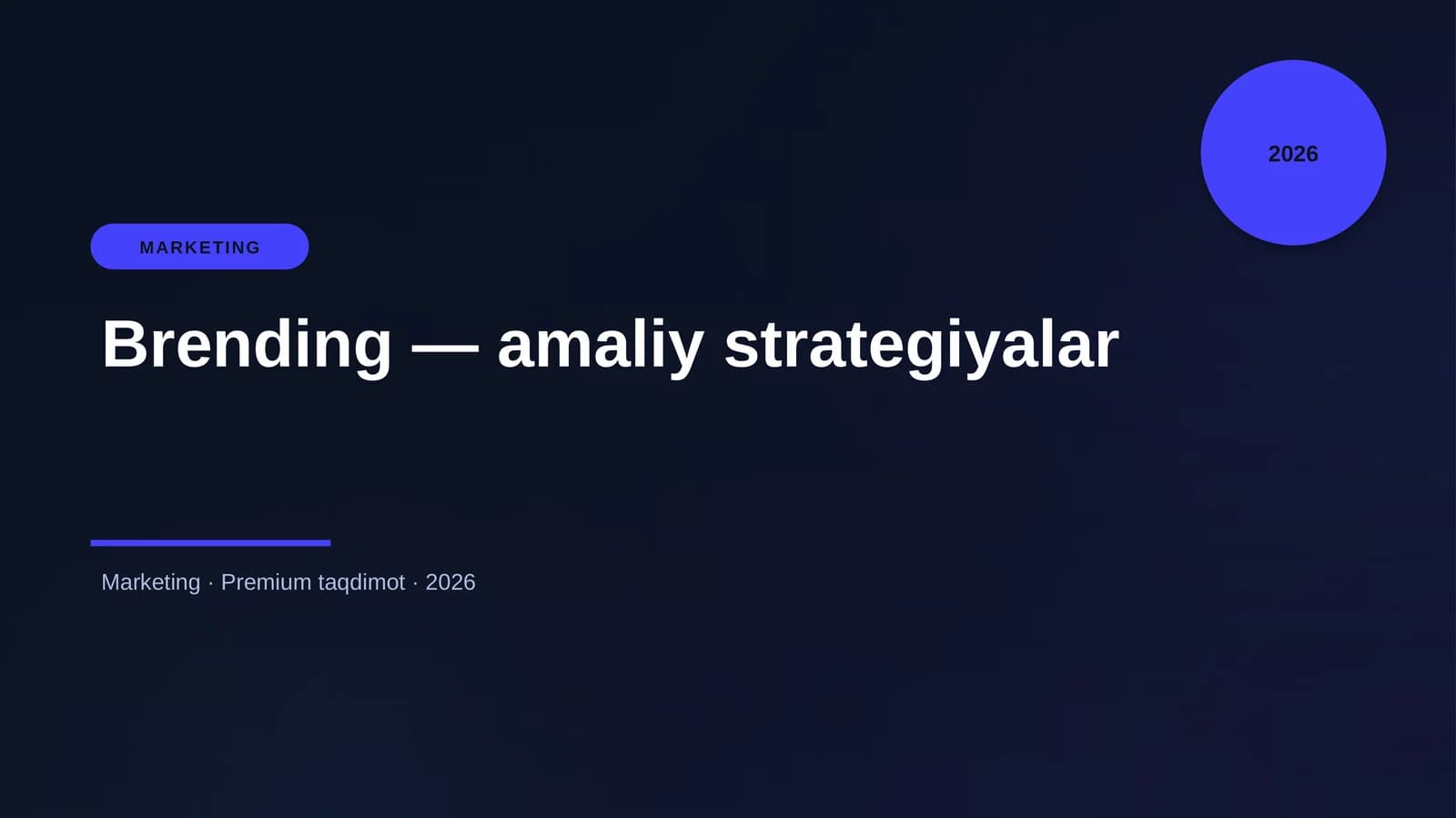 Brending — amaliy strategiyalar