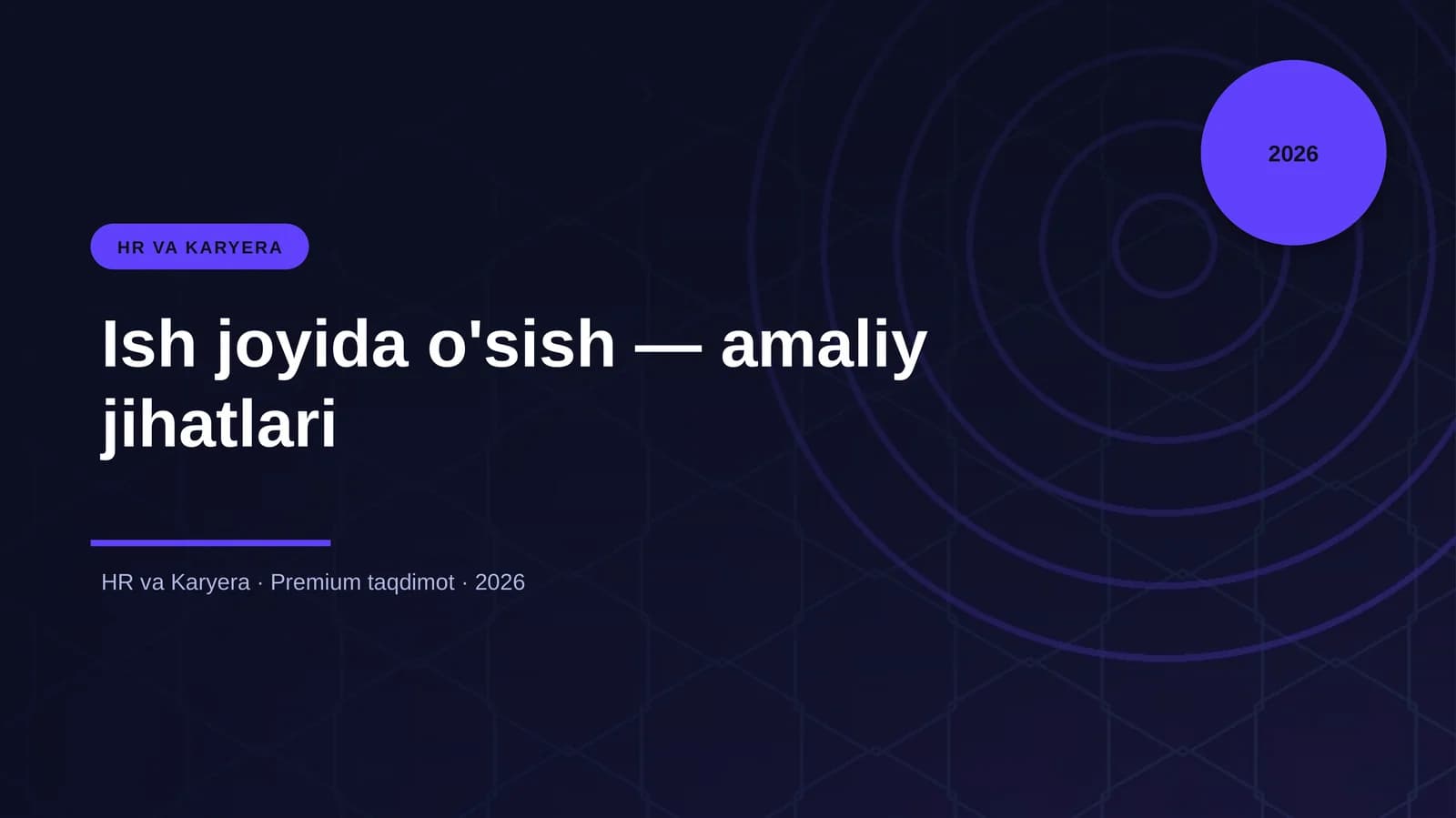 Ish joyida o'sish — amaliy jihatlari