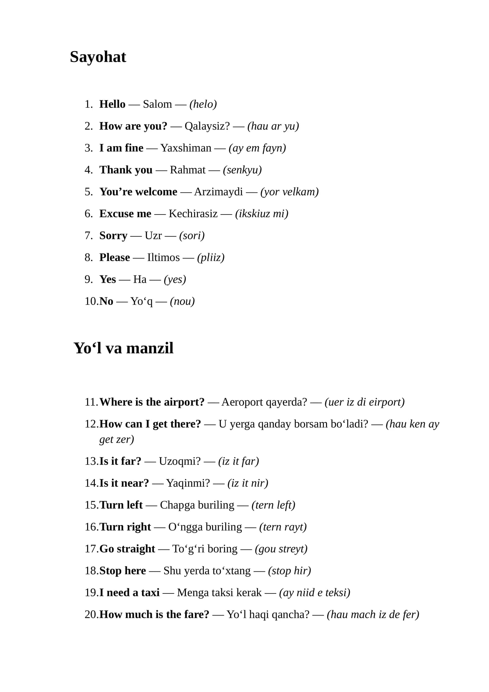 Sayohat