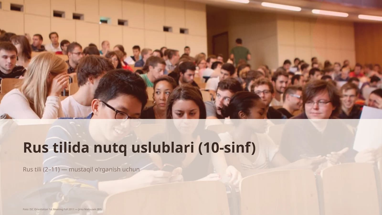 Rus tilida nutq uslublari (10-sinf)