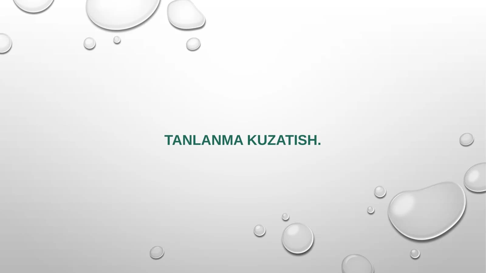 tanlanma kuzatish