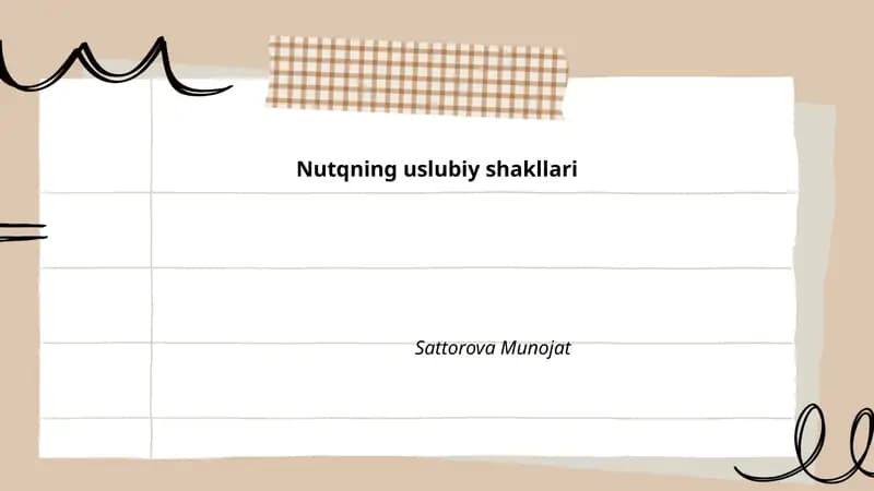 Nutqning uslubiy shakllari