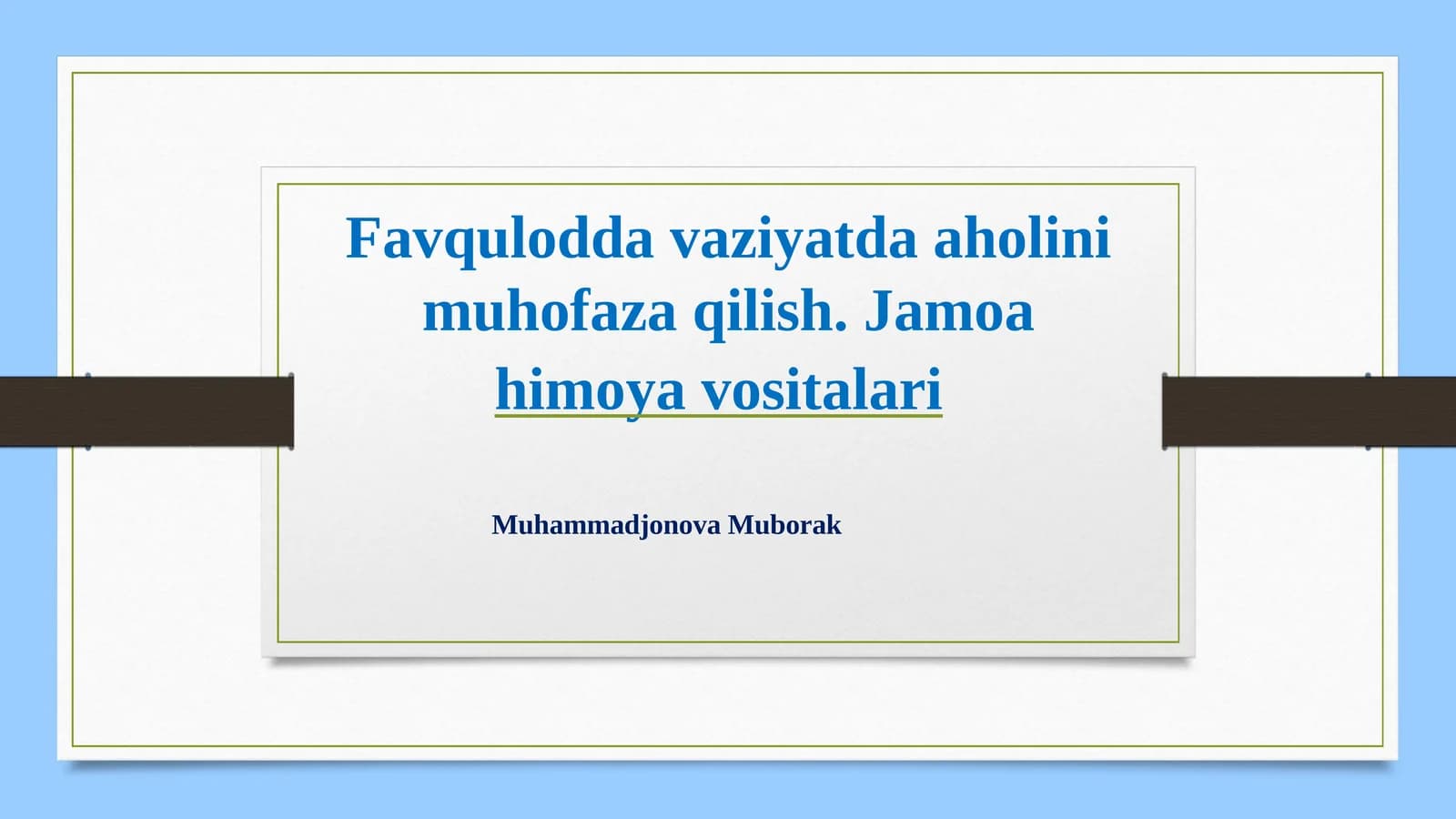 Muhammadjonova Muborak