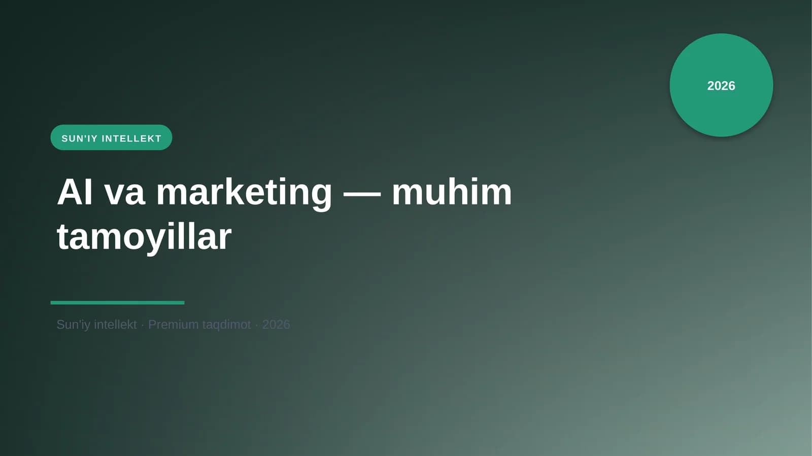 AI va marketing — muhim tamoyillar