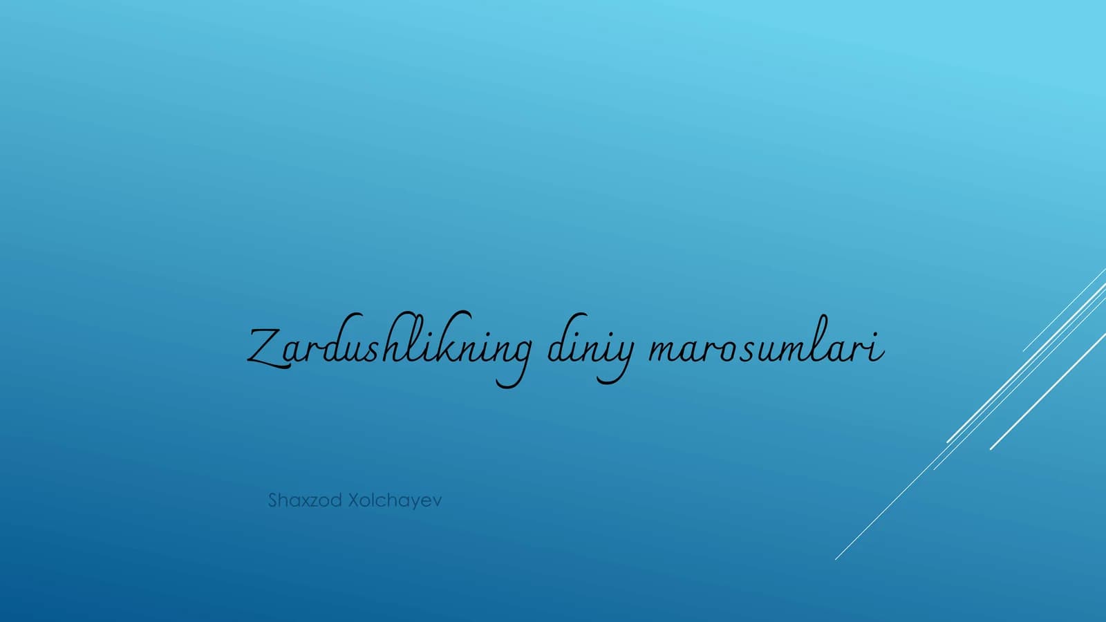 Zardushlikning diniy marosumlari