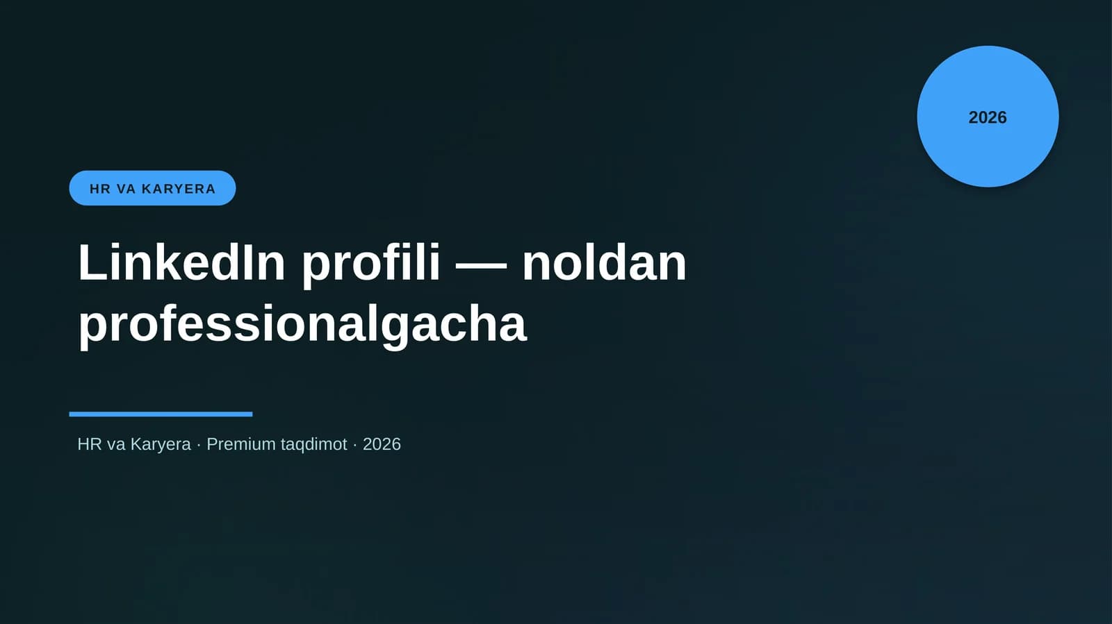 LinkedIn profili — noldan professionalgacha
