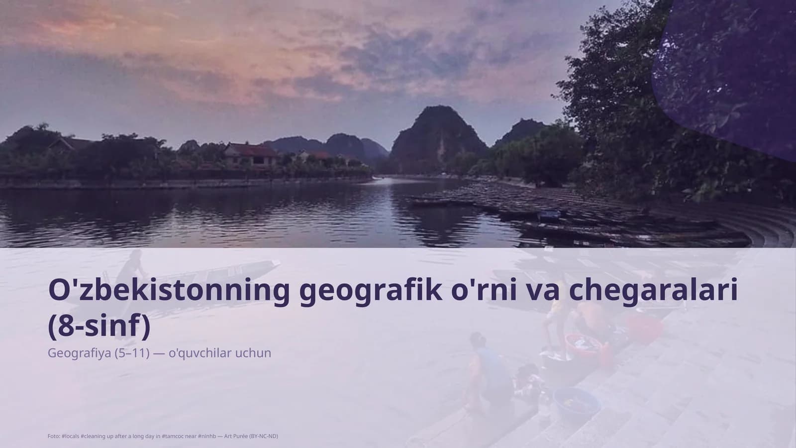 O'zbekistonning geografik o'rni va chegaralari (8-sinf)