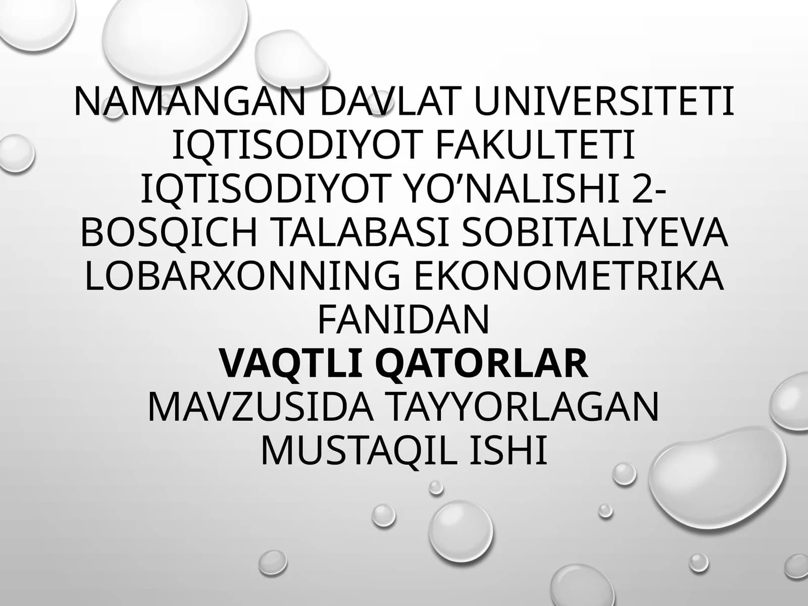 VaqtliQATORLAR