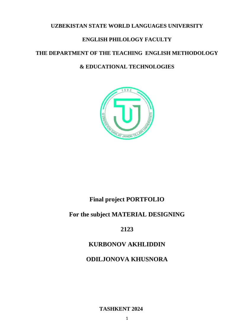 Final project PORTFOLIO