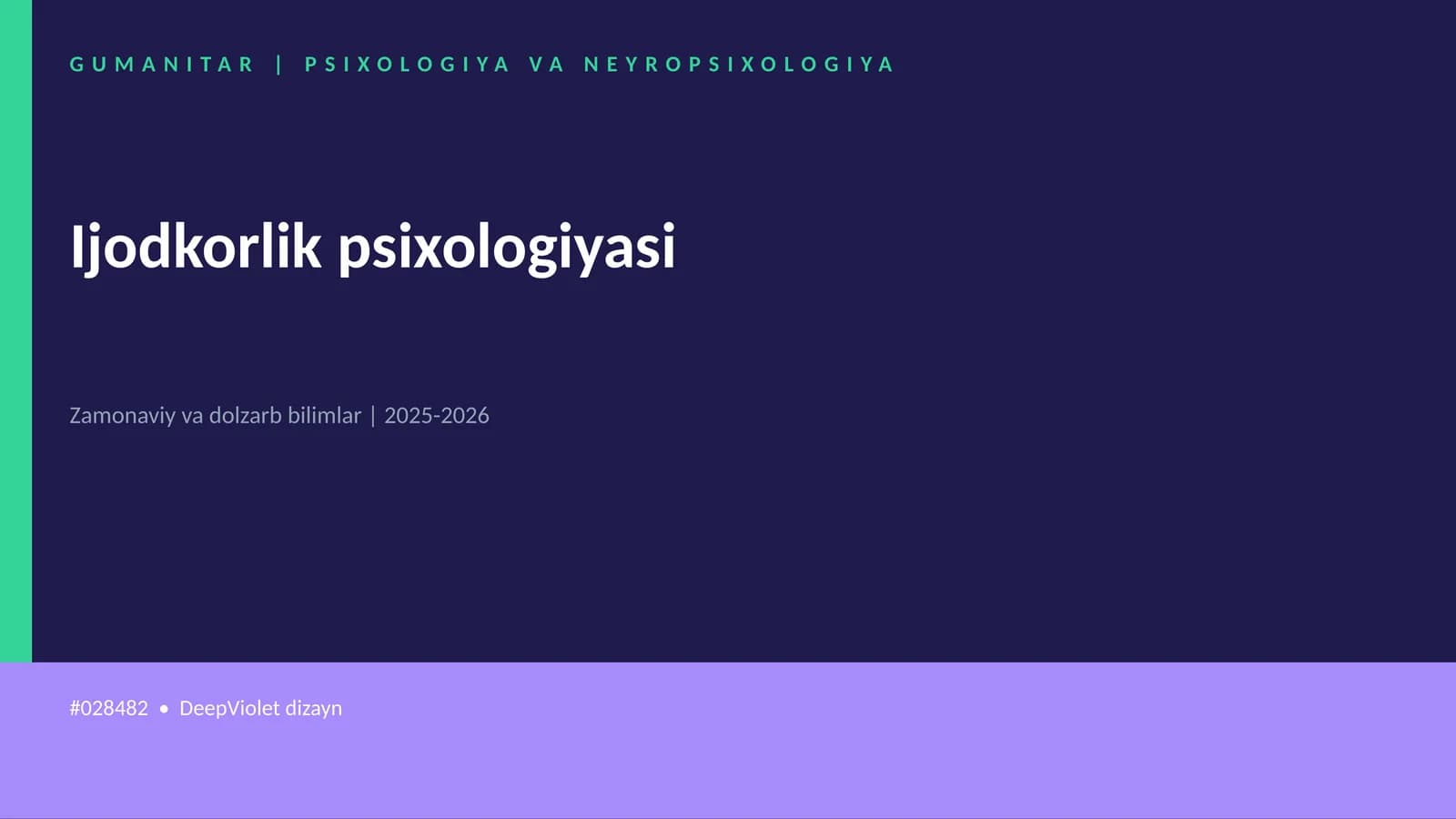 Ijodkorlik psixologiyasi