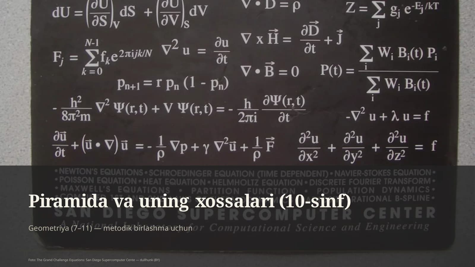 Piramida va uning xossalari (10-sinf)