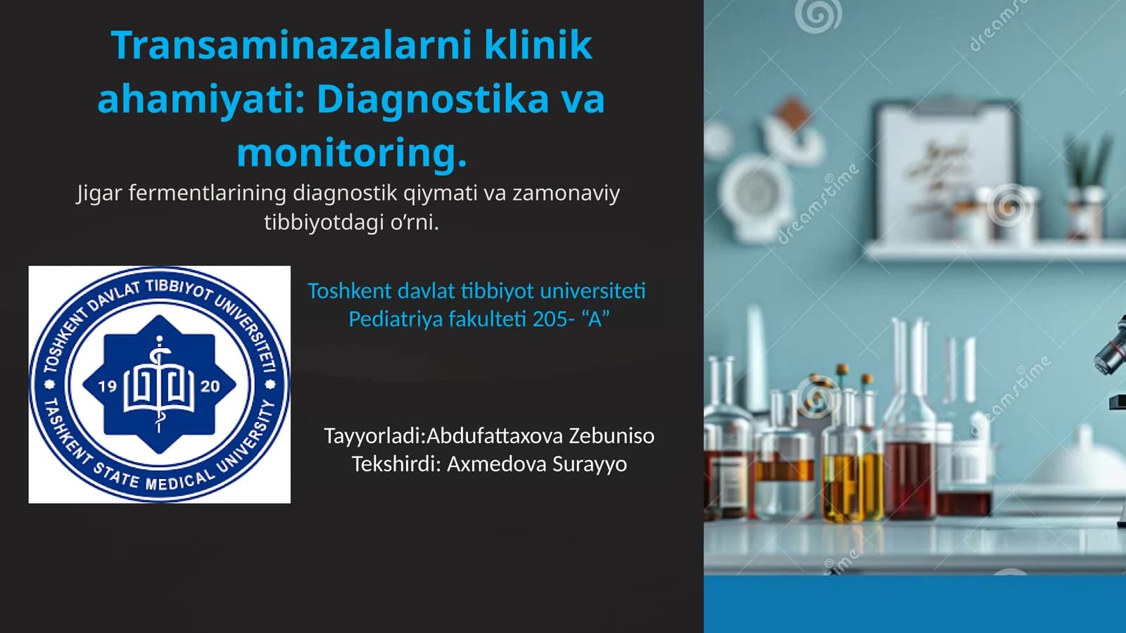 Transaminazalarni klinik ahamiyati: Diagnostikavamonitoring