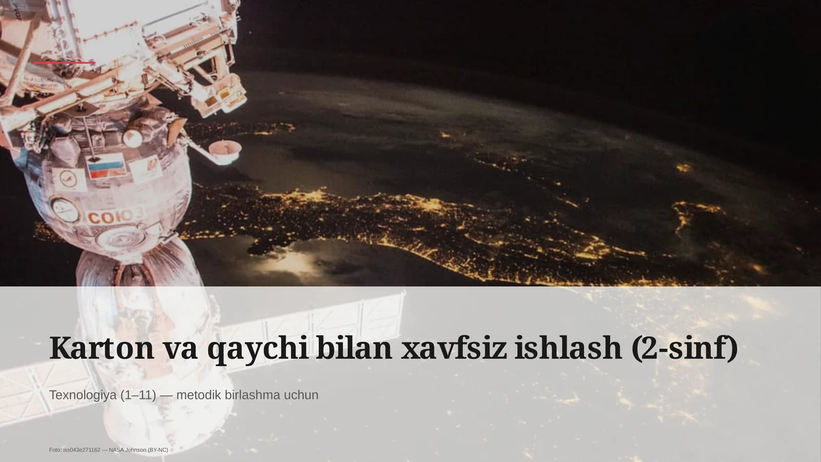 Karton va qaychi bilan xavfsiz ishlash (2-sinf)