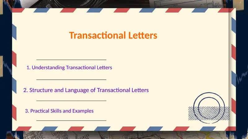 Transactional Letters
