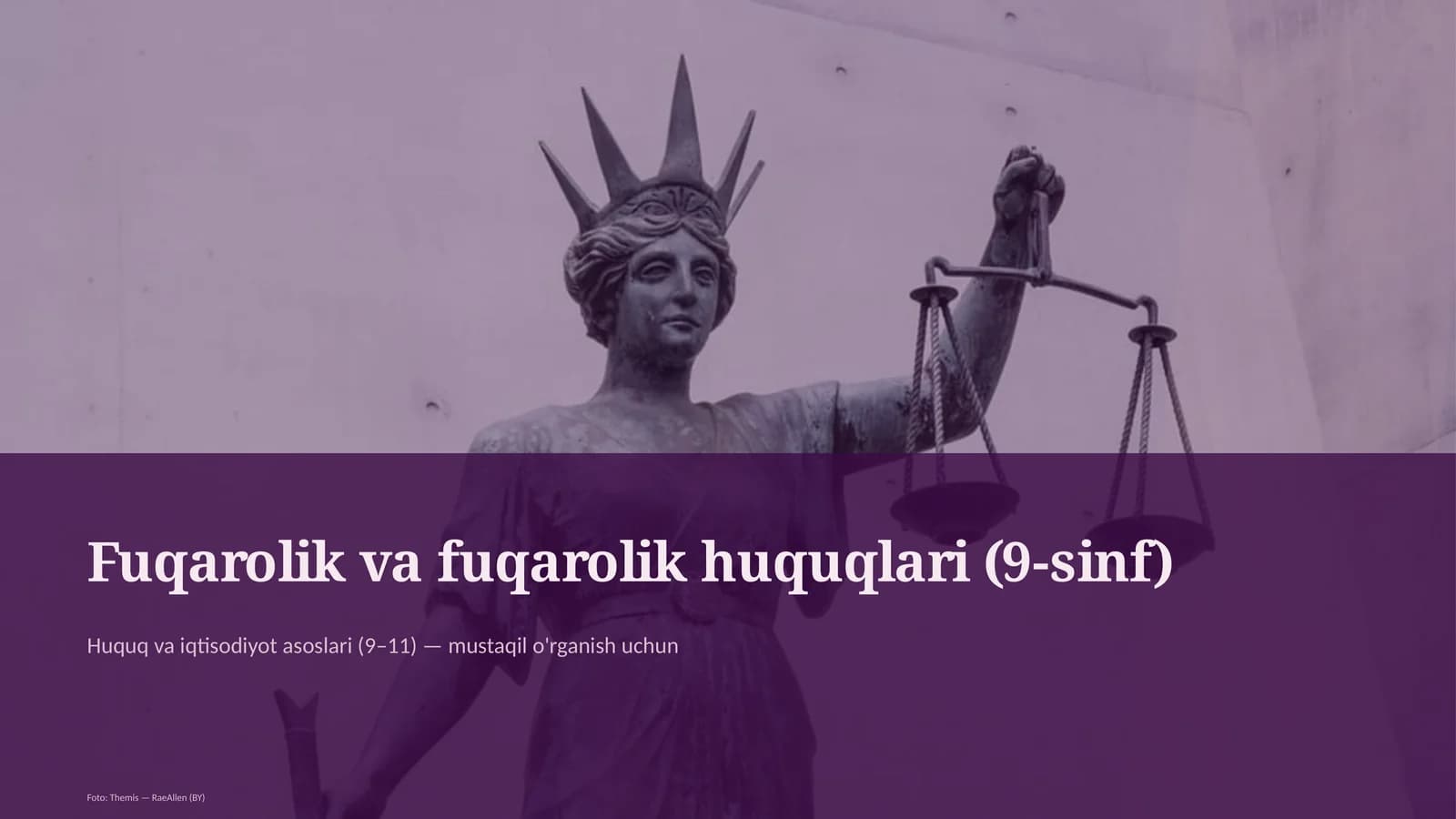 Fuqarolik va fuqarolik huquqlari (9-sinf)