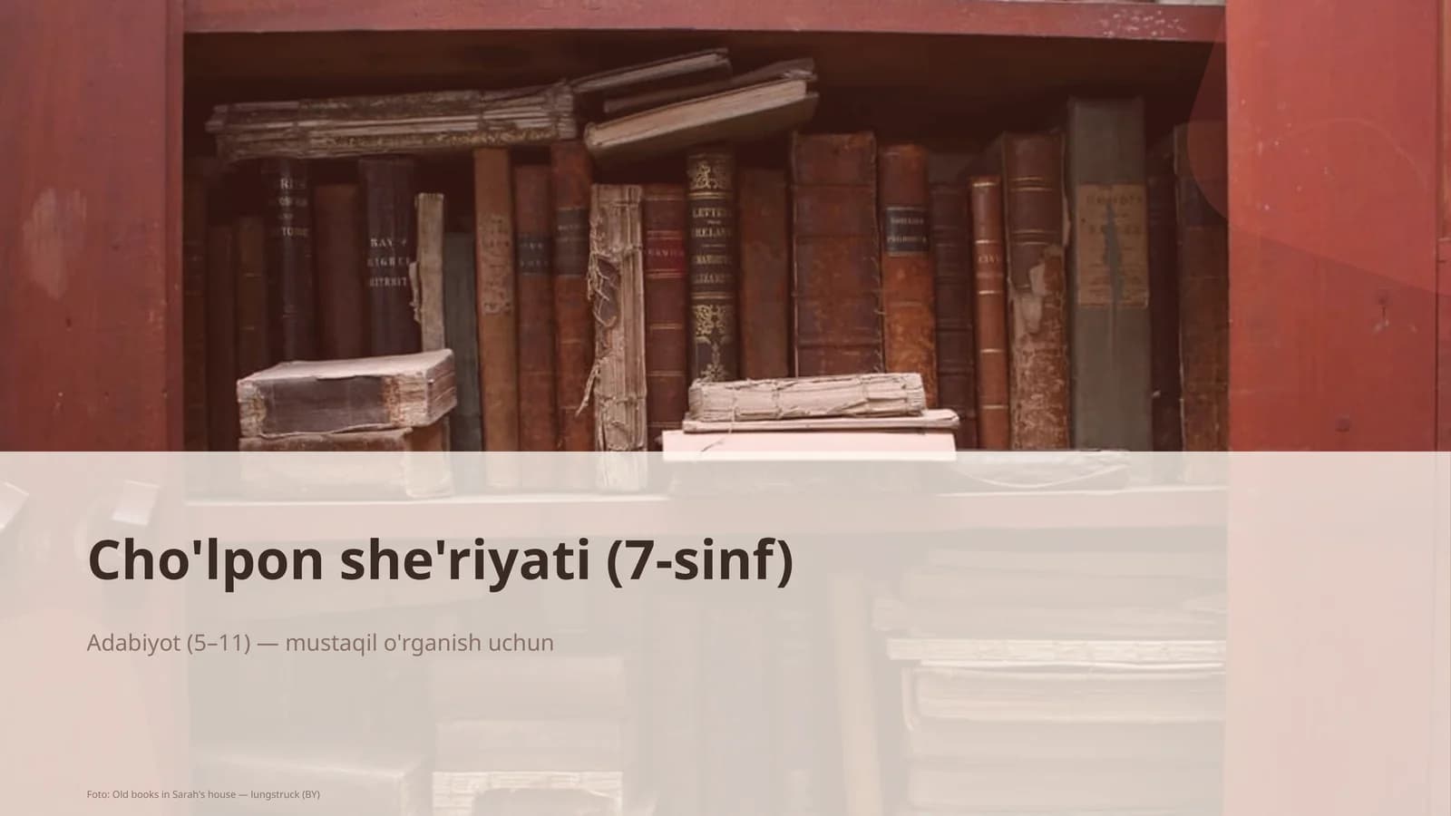 Cho'lpon she'riyati (7-sinf)