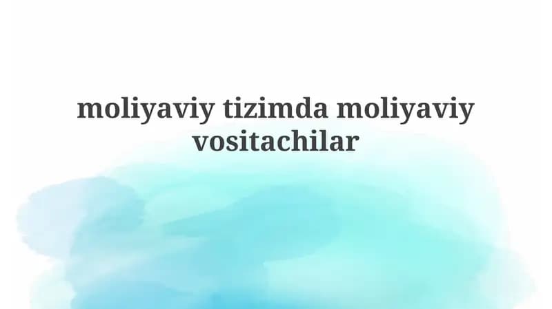 Moliyaviy vositachilar