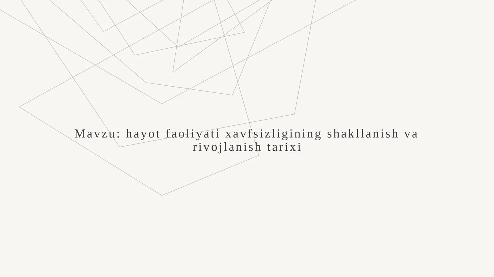 Hayot faoliyati xavfsizligi