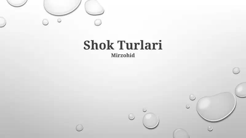 Shok Turlari