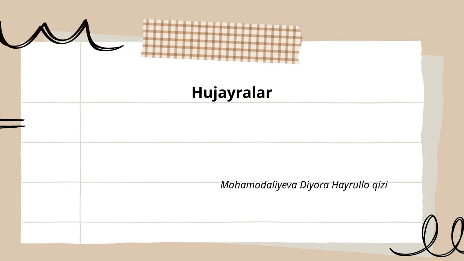 Hujayralar