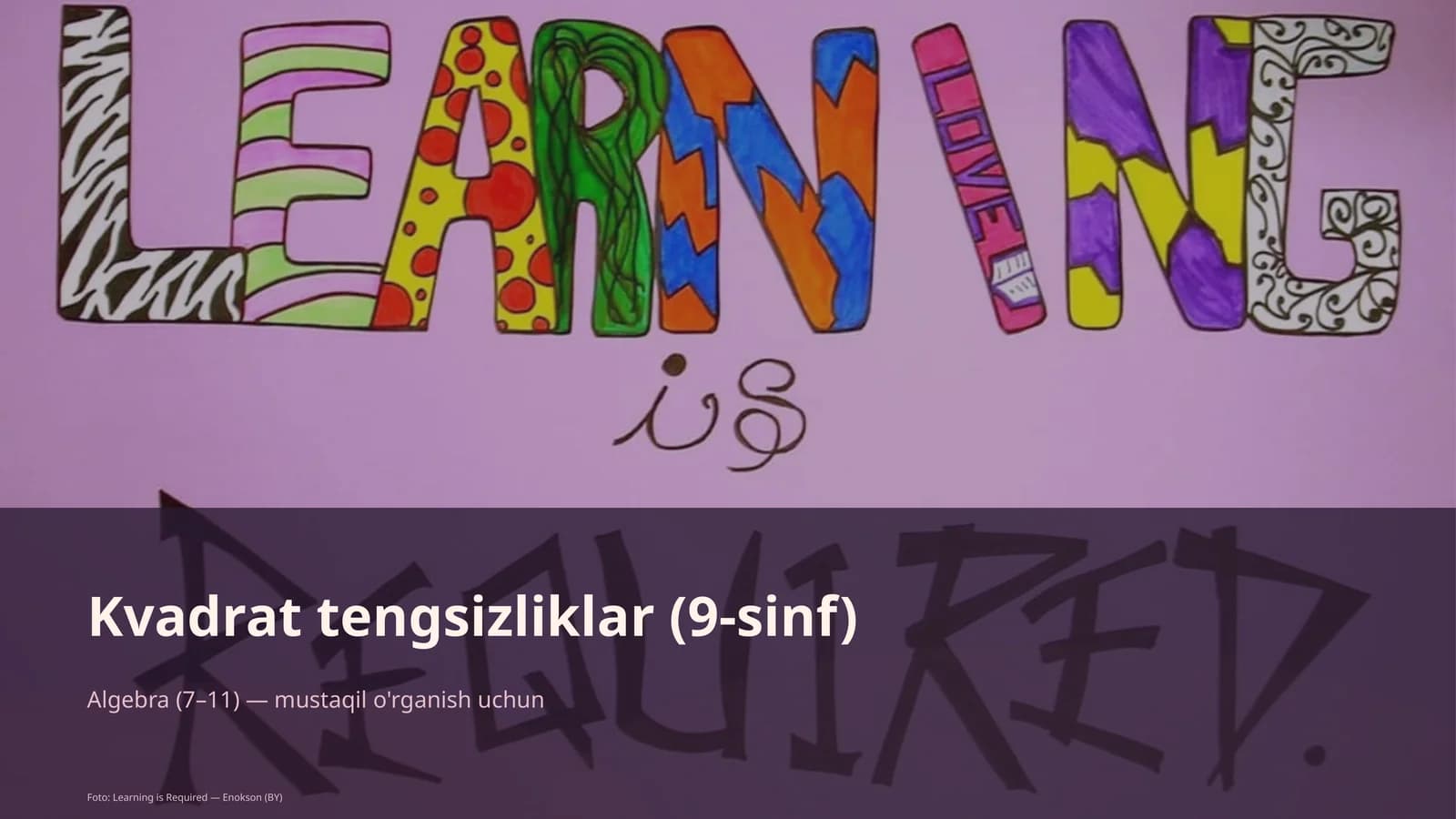 Kvadrat tengsizliklar (9-sinf)