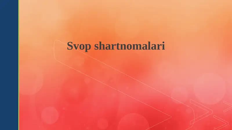Swap shartnomalari