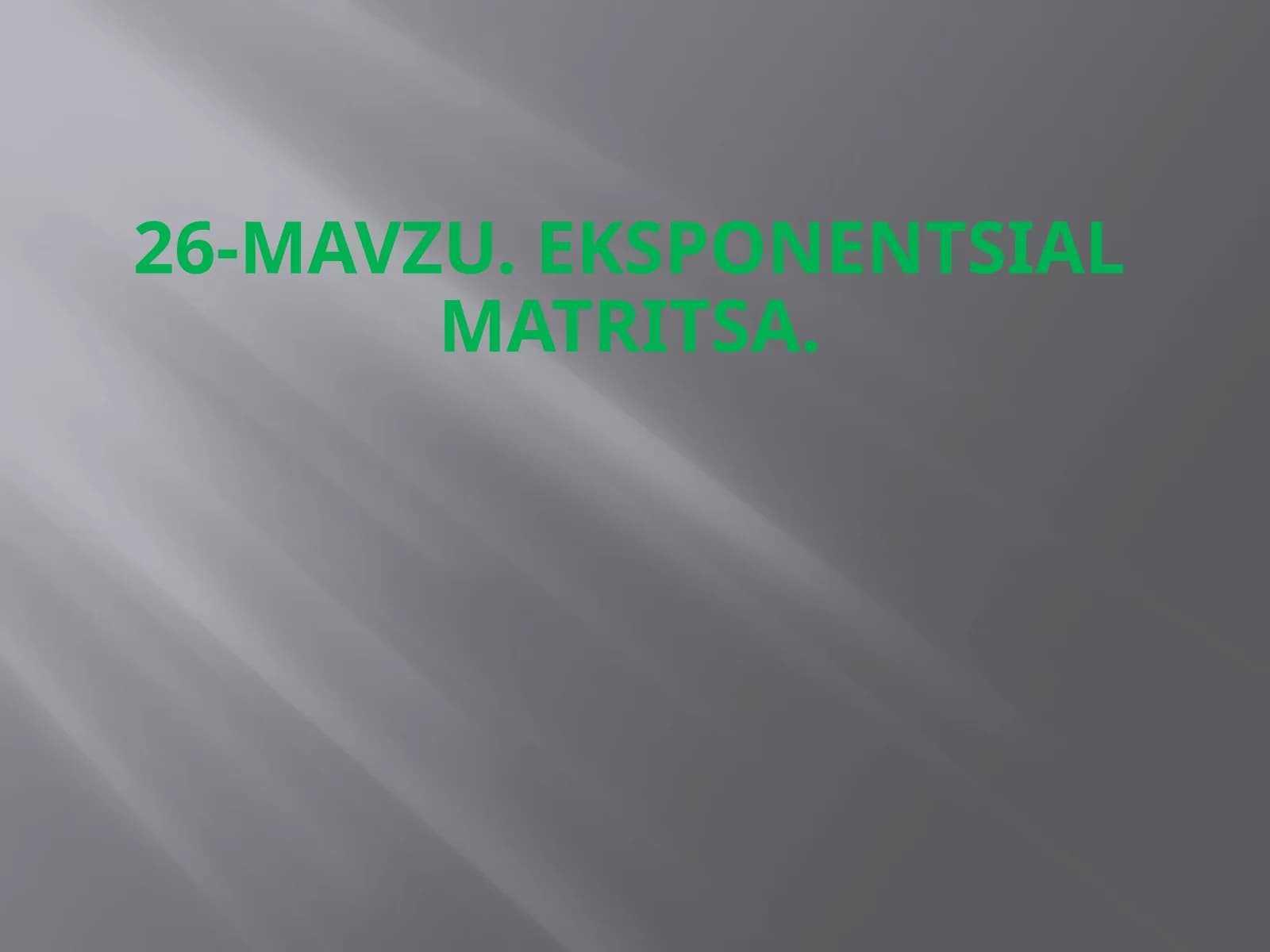 Eksponentsialmatritsa