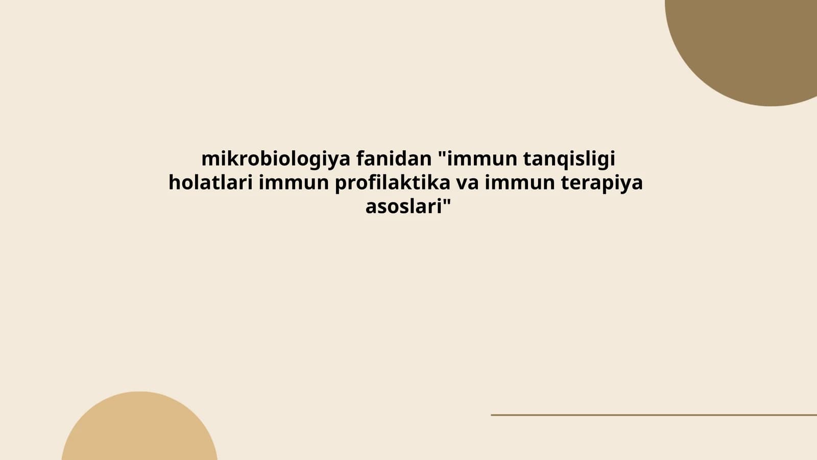 immun tanqisligi holatlari immun profilaktika va immun terapiya asoslari