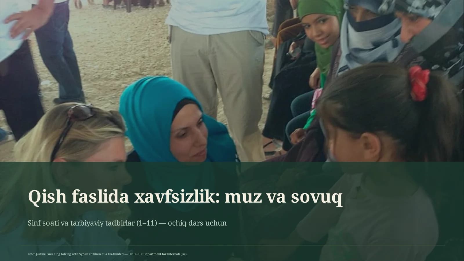 Qish faslida xavfsizlik: muz va sovuq
