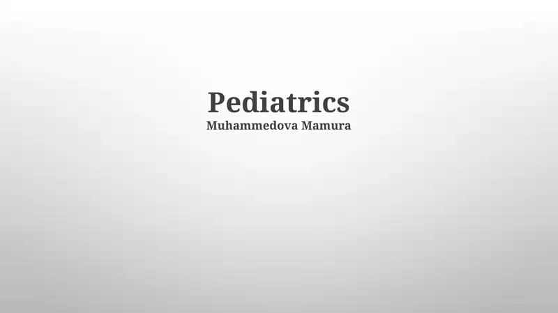 Pediatrics