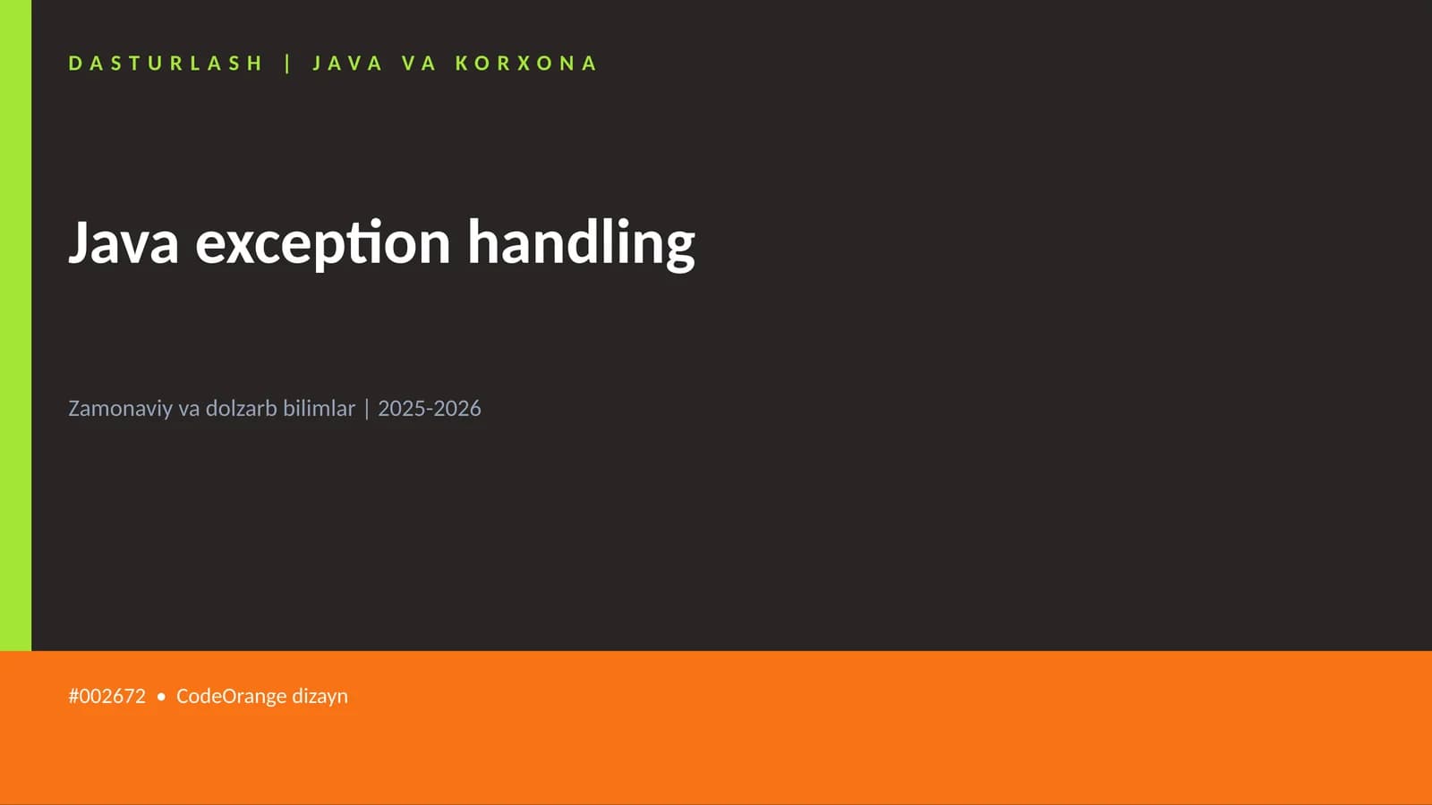Java exception handling